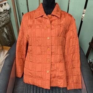 Erin London Orange Quilt Jacket